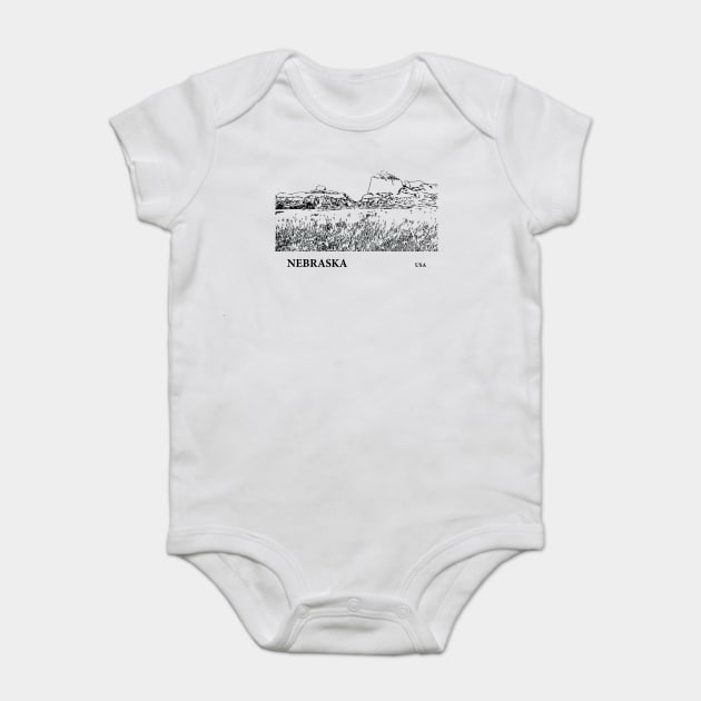 Nebraska USA Baby Bodysuit by Lakeric